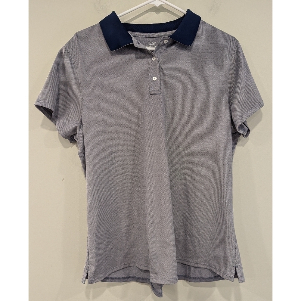 Vineyard Vines Performance Navy Short Sleeve Pique Polo Size XL